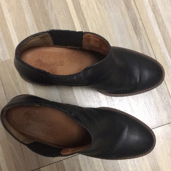 Madewell Black Leather Ankle Chelsea Boot Sz 10 - Picture 4 of 8